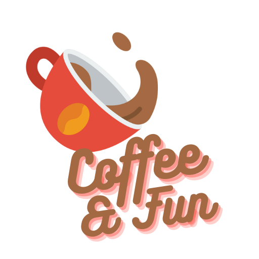 Logo of Coffee & Fun LLC featuring a stylized cup with a coffee bean pattern, representing the company's focus on creativity and innovation in software development.