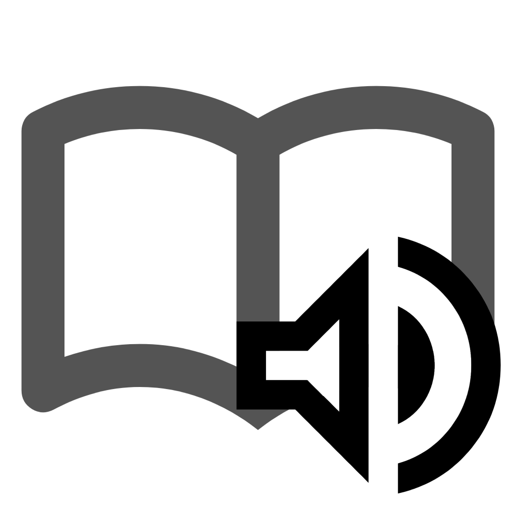 Immersive Reader app icon, an open book with a speaker symbol for text-to-speech